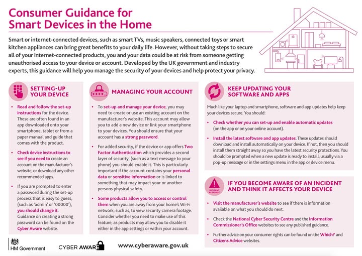 VictimsFirstTV's tweet image. ℹ️Got a smart device in your home?
✅Check out these top tips on how to manage the security of your devices and help protect your privacy.
Find out more: ncsc.gov.uk/guidance/smart…
#cyberprotection