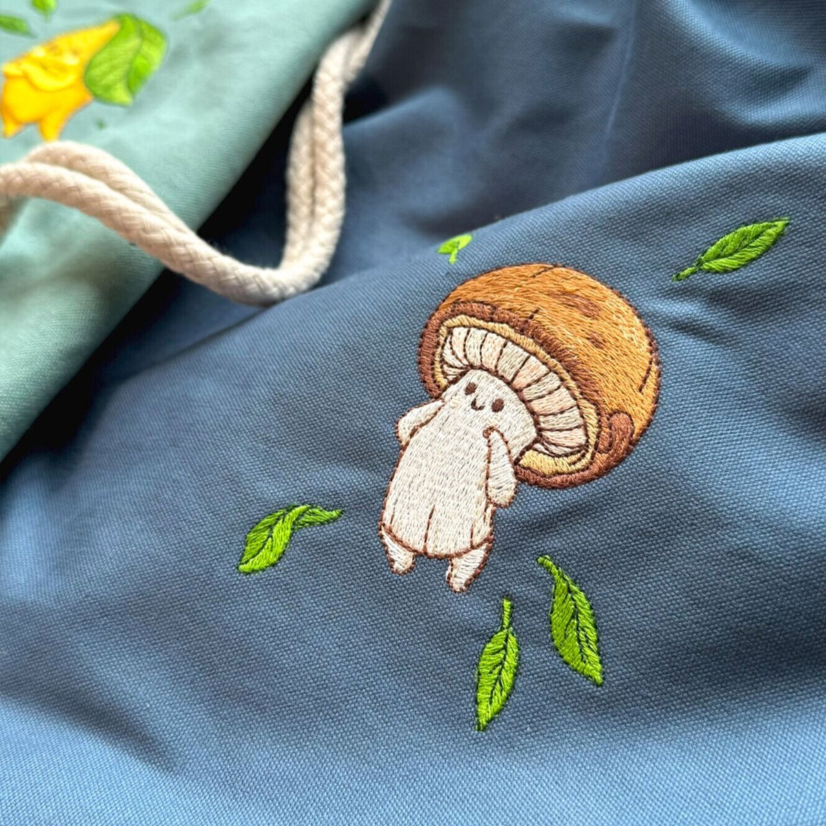 andthegrunlings's tweet image. Some closeups of my Grunling embroideries :)🌱 I`m concentrating a bit more on drawing, illustration projects and my game right now but I want to get back to this new craft soon and get T-shirt embroideries ready for you