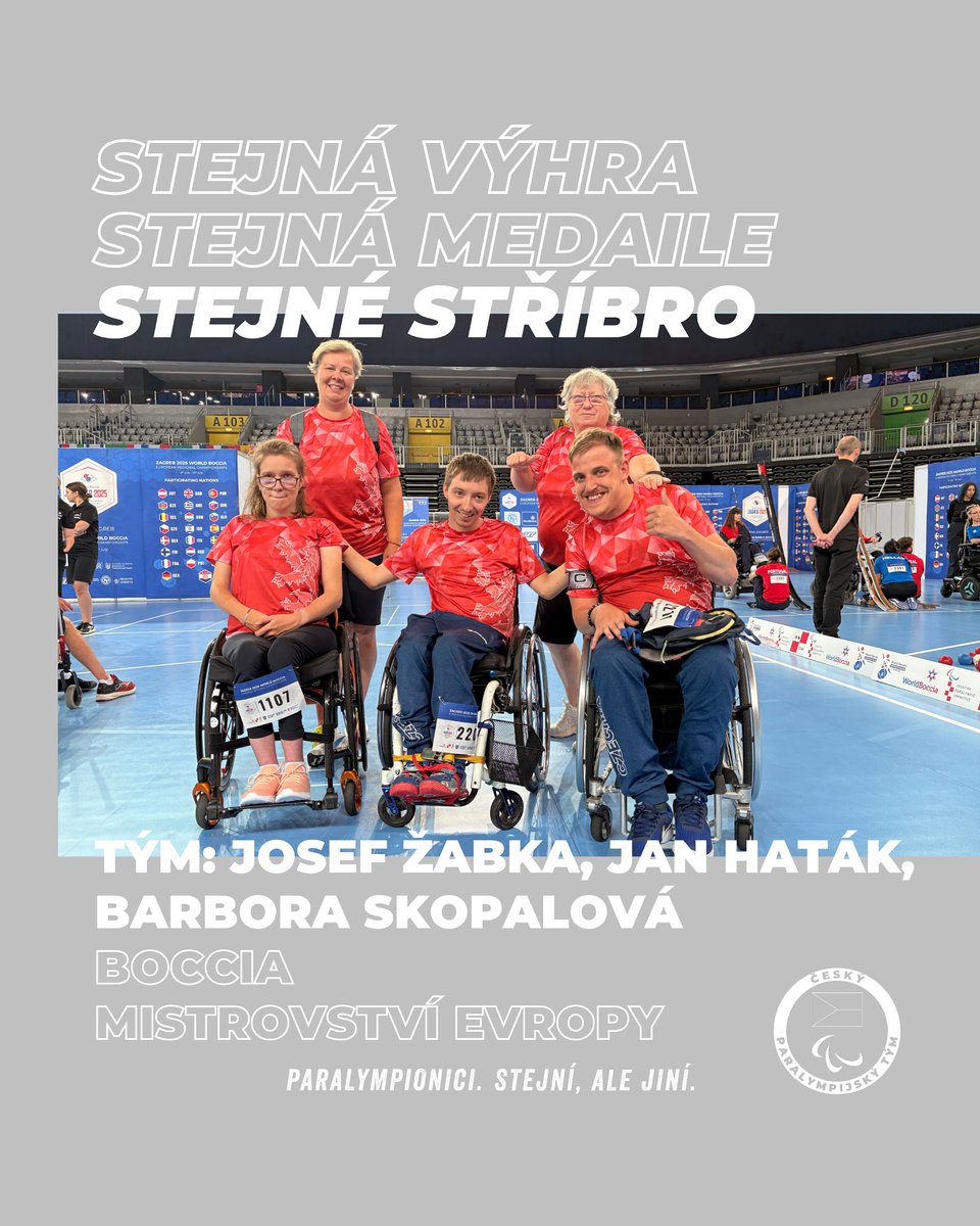🤩 Jsme vicemistři Evropy v boccie!

🇨🇿 Český tým ve složení Josef Žabka, Barbora Skopalová a Jan Haták vybojoval na mistrovství Evropy v Záhřebu stříbrné medaile.🥈 Ve finále naši nestačili na Portugalce.

👏 Moc gratulujeme k historickému úspěchu!