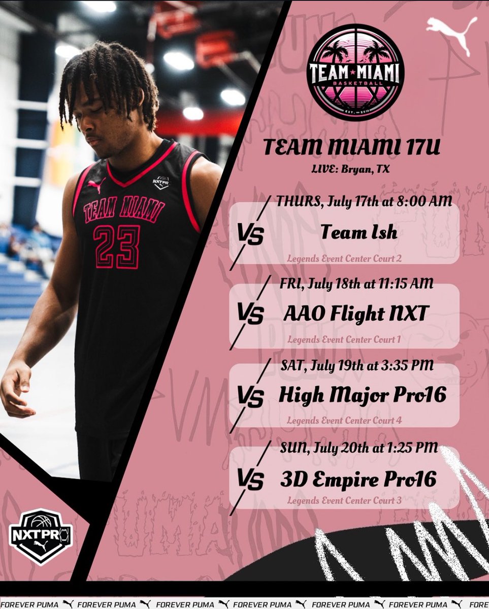devinmcint76425's tweet image. Coaches! This is my upcoming schedule for the @PRO16League live period with @TeamMiamiAAU in Bryan, TX. Locked in and ready to perform, come check me out!