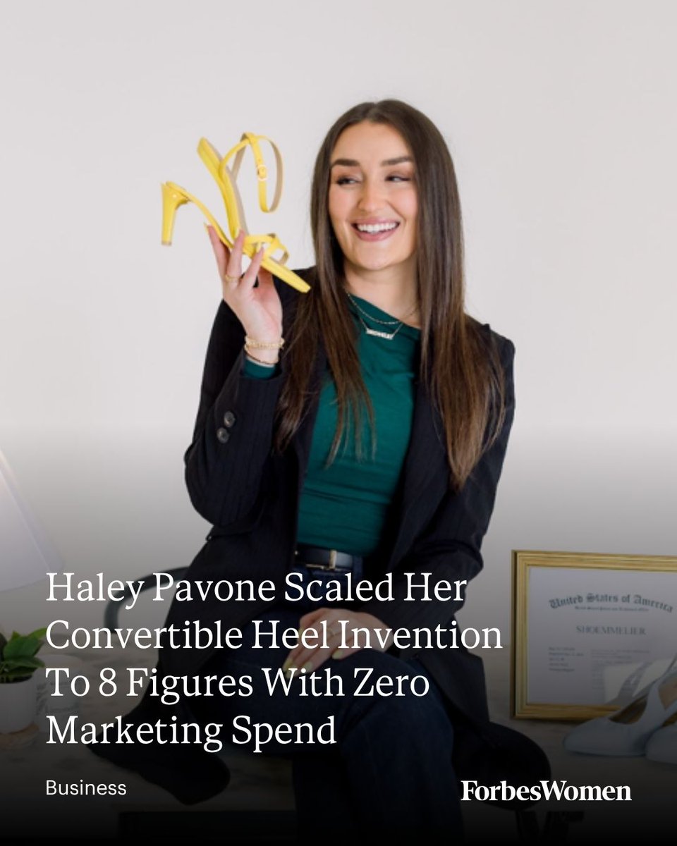 ForbesWomen's tweet image. Haley Pavone shares how she turned her idea for convertible heels to an eight figure business through word of mouth and organic marketing. (Photos: Pashion Footwear) on.forbes.com/60134fhNH