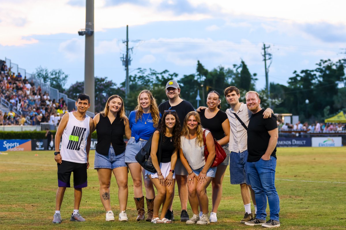 Our Charleston office celebrated World Refugee Day by taking clients to a local soccer game. Here is a photo of our Charleston teammates during halftime. #LSC #lscnewamericansprogram #worldrefugeeday