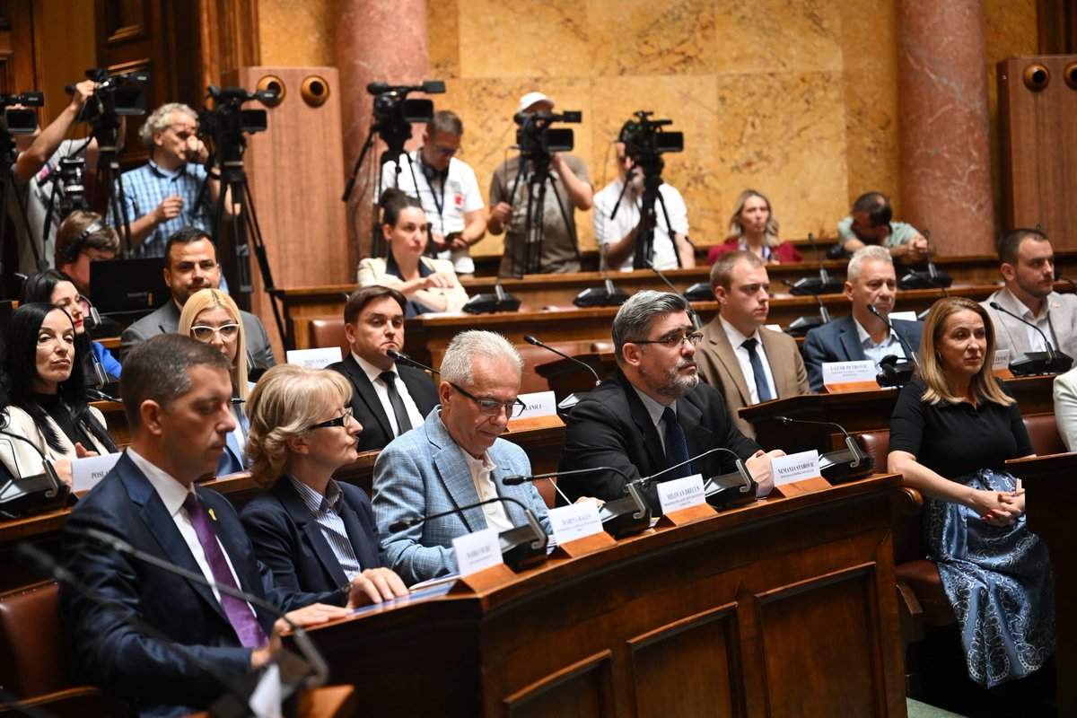 nstarovic's tweet image. Honored to participate in today’s “Belgrade Strategic Dialogue: Serbia, Israel, USA Partnership” at @skupstina_rs. As head of Serbia’s IHRA delegation, I focused on our united stand against the global rise of antisemitism. 🇷🇸🇮🇱🇺🇸