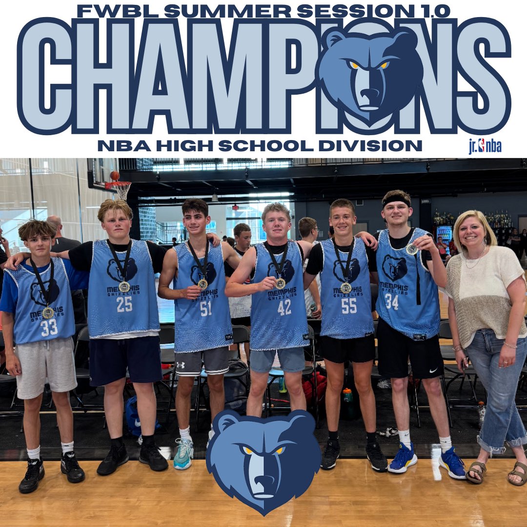 Congratulations to the Grizzles on winning the NBA High School Division of the FWBL - Summer Session 1.0.