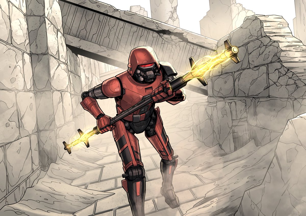 kyleP_Art's tweet image. New Star Wars Unlimited art reveal! 馃槉
Here鈥檚 an alternate organized play card that I worked on for the fifth set of @UnlimitedFFG ! Legends of the Force is out now! #starwars #starwarsunlimited #tcg #lucasfilm #fantasyflightgames #cardart #ahsoka #HK87assasindroid