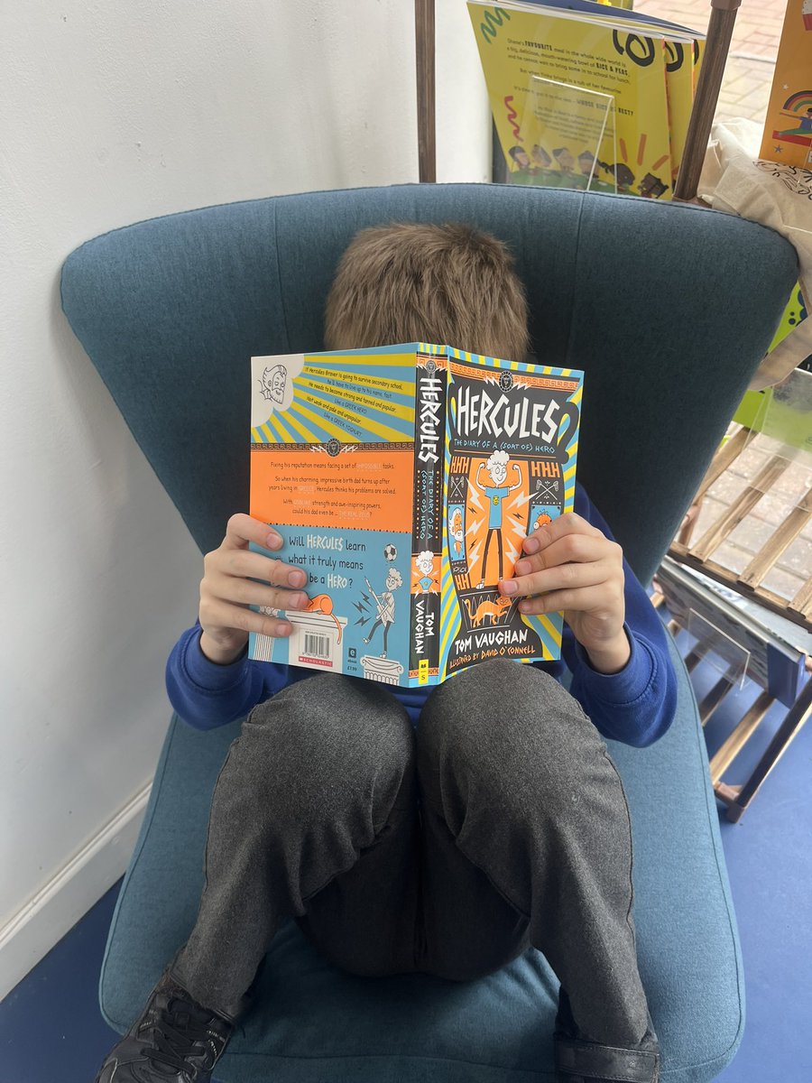 Let your kids read imperfectly…books that are too ‘easy’, books they’re read before, short books, difficult books…assume that whatever they choose is the right choice
(Here’s my son for example today reading the same book he reads every time he comes to the bookshop)