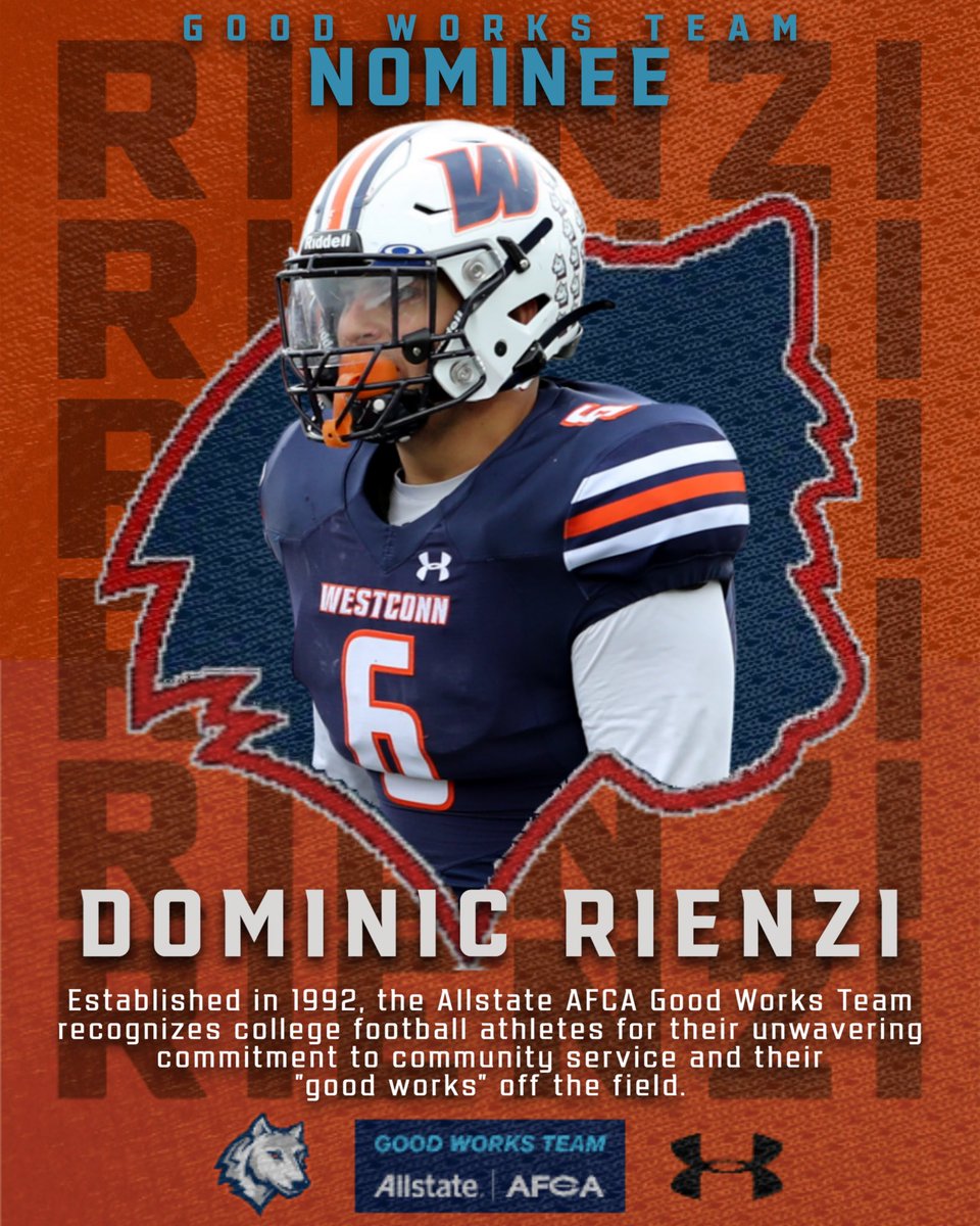 WestConnFB's tweet image. Proud to see Dominic Riezi nominated for the 2025-26 Allstate AFCA #GoodWorksTeam! 👏
He’s making a real impact, from dominating on the field to mentoring youth and giving back through football. 🏈💯
@allstate @WeAreAFCA #BeyondTheGame #MakeItBetter