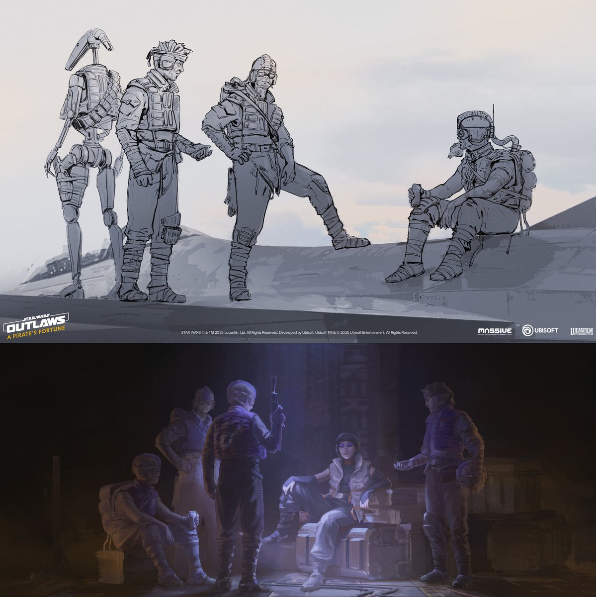 Daily_SWGames's tweet image. Concept art of the Rokana Raiders from Star Wars Outlaws A Pirate's Fortune
🎨 artstation.com/artwork/XJWzdw