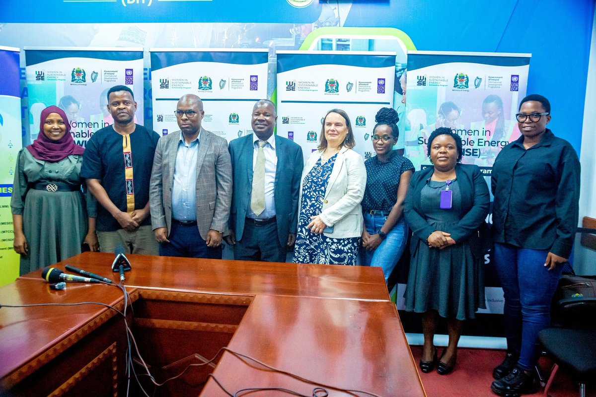 With Partner <a href="/undptz/">UNDP Tanzania</a>, 🇮🇪 was proud to launch the 3rd cohort of #WISEScholarship empowering 🇹🇿 women to take a lead in the energy transition <a href="/Nishati2017/">Nishati</a> <a href="/EETanzania/">Energy Efficiency TZ🇹🇿</a>

Ireland is honoured to support a powerful step towards Tanzania’s inclusive energy future.