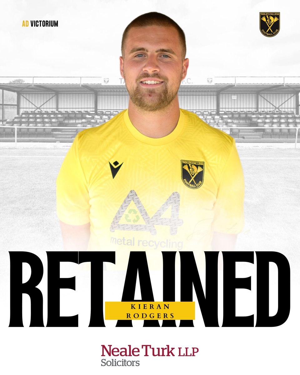 TadleyCallevaFC's tweet photo. Retained | Kieran Rodgers

Our top goalscorer for the past 2⃣ seasons is back to make it 3⃣ in a row. 

Rodgers remains a Roman, despite strong interest elsewhere.

Kieran is kindly sponsored by Neale Turk Solicitors

Ad Victorium | #Romans
