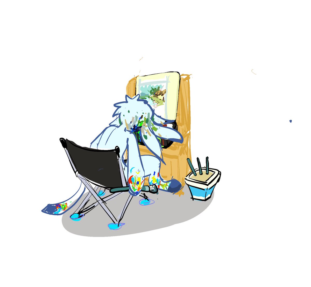 Ocean_protogen's tweet image. 色彩笔触这块进展不顺😭
#orioc