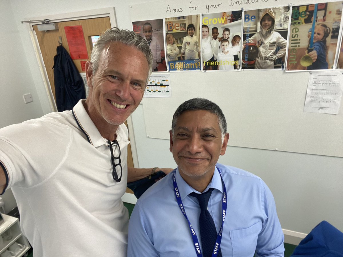 Despite the rain the children had a great time meeting ⁦⁦<a href="/MarkFosterSwim/">Mark Foster</a>⁩ .Parents/Carers can find pictures on Google classroom.