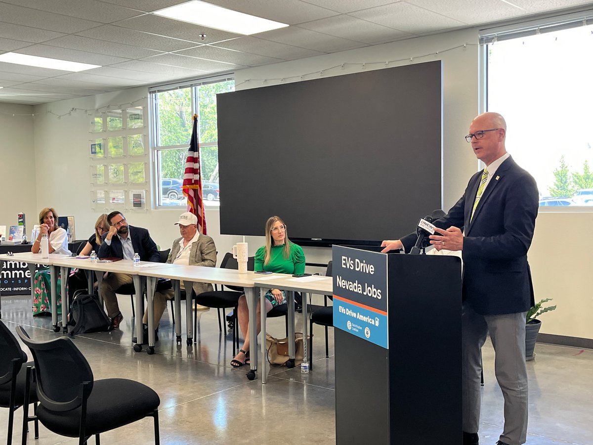 Truckee Meadows Community College (@tmccnevada) on Twitter photo TMCC was proud to join <a href="/ElectricRoadmap/">Electrification Coalition</a> at the July 1 #PoweringProsperity event! As a top workforce training hub, we’re preparing students for high-demand careers in Nevada’s growing EV industry. ⚡🛠️🦎
#EVjobs #TMCCPride #TMCCPaysOff TMCC was proud to join <a href="/ElectricRoadmap/">Electrification Coalition</a> at the July 1 #PoweringProsperity event! As a top workforce training hub, we’re preparing students for high-demand careers in Nevada’s growing EV industry. ⚡🛠️🦎
#EVjobs #TMCCPride #TMCCPaysOff
