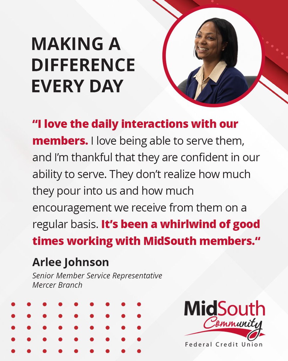 MidSouth's impact goes beyond banking. From financial literacy to community partnerships, we’re committed to making a difference. #WhyILoveMidSouth #ExperiencetheDifference