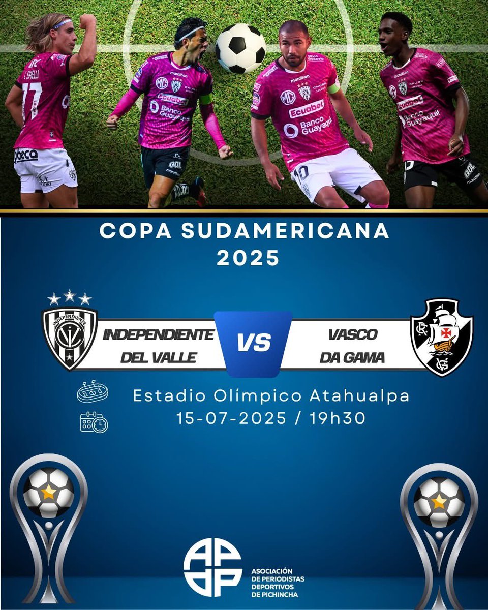 El estadio Olímpico Atahualpa recibe al Independiente del Valle vs Vasco da Gama por los play offs de la Copa Sudamericana 2025.

#CopaSudamericana
#IDV
#vascodegama
#Ecuador 
<a href="/IDV_EC/">Independiente del Valle</a>