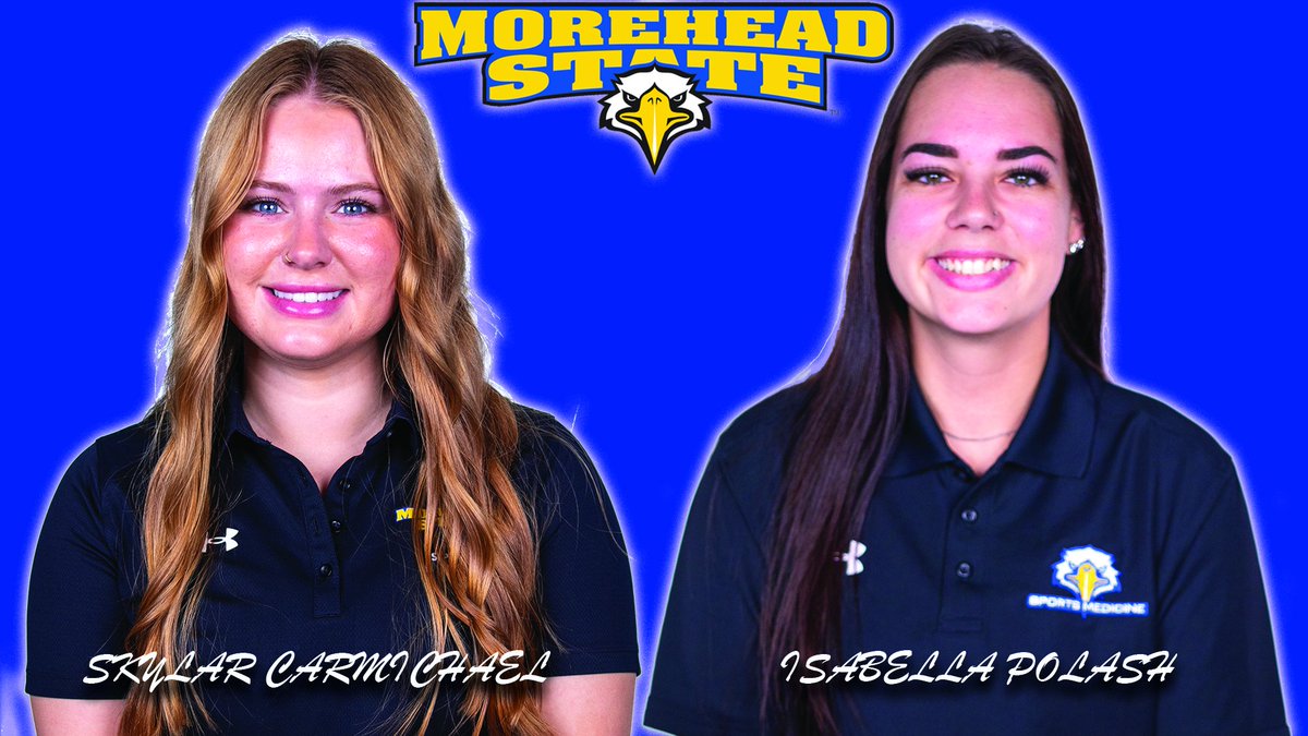 MSUEagles's tweet image. The Morehead State Sports Medicine Department welcomes Skylar Carmichael, ATC and Isabella Polash, ATC.
Carmichael will work with @MSUEaglesSoccer & @MSUEaglesCheer while Polash will serve @MSUEaglesVB, @MSUEaglesBVB & @MSUEaglesSB.
Story: tinyurl.com/5x73kh2s #SoarHigher