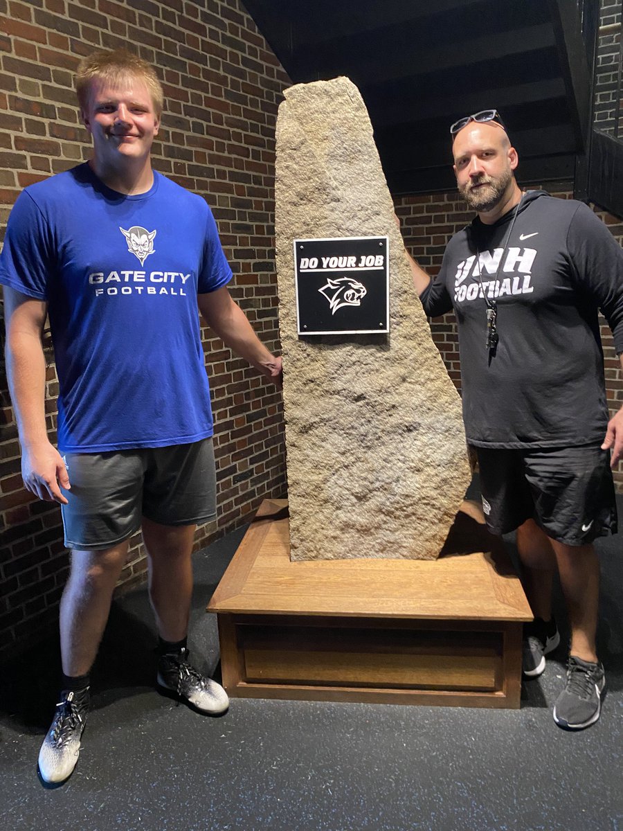 nickalo591's tweet photo. I had a great time up at @UNH_Football this past weekend! Thank you @Coach_Wils for the coaching and hospitality! 
@rwsantos2 @GateCityFB #AboveAllElse https://t.co/DwQ1Fx2sbd