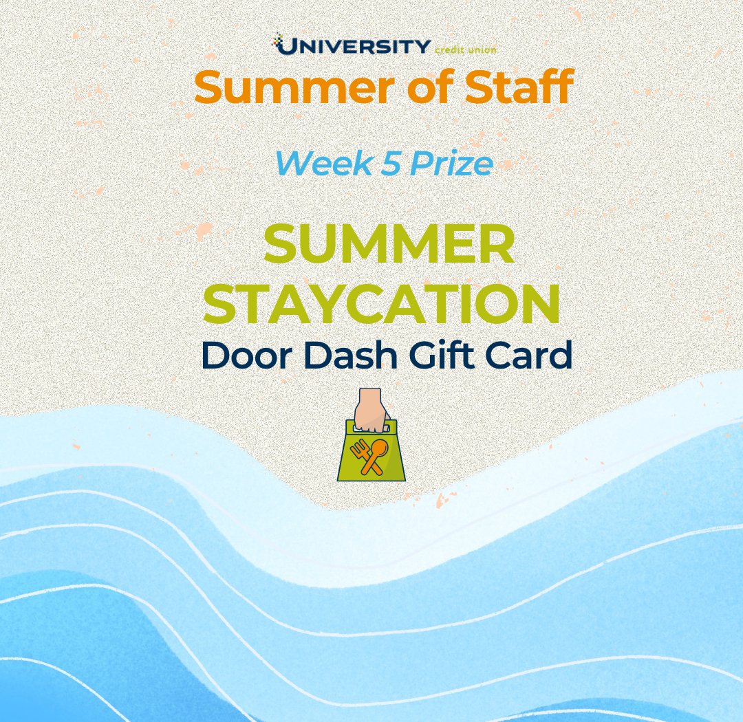 This summer, UCU is showing our appreciation to university staff members with weekly prizes and one grand prize winner on August 1. It’s our way of saying thanks for everything you do.

Check out this week's prize and head to our website to learn how to enter!