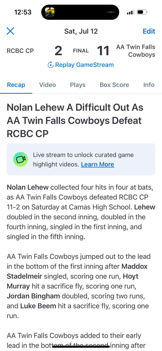 Nolan Ryan Lehew tweet media