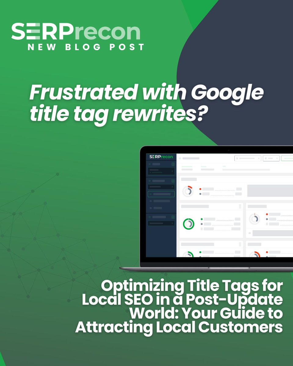 SERP_recon's tweet image. Google tag rewrites got you down? Don't miss our essential guide: "Optimizing Title Tags for Local SEO in a Post-Update World: Your Guide to Attracting Customers." Read it now and take control of your local SEO!
🔗 serprecon.com/blog/optimizin…
#SERPrecon #SearchMarketing #TitleTags