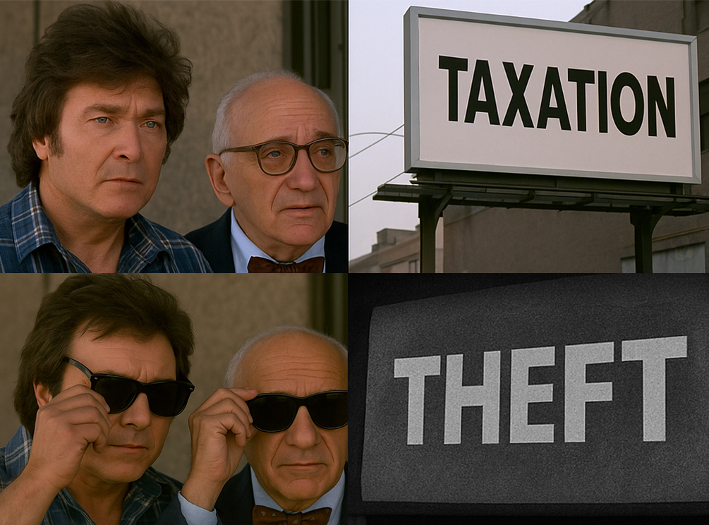 ThePholosopherX's tweet image. Javier Milei has been revealing the truth that taxation IS theft.