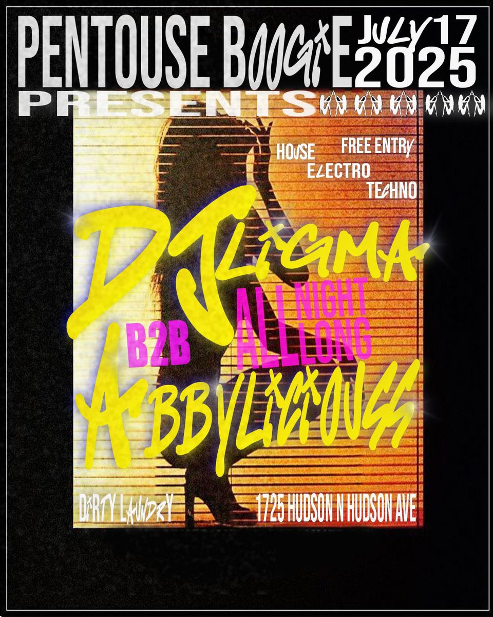 THIS THURSDAY JULY 17th 9pm-2am 

I’m doing an all night long b2b with my friend Abbyliciouss. Free party. Come thru and kick it🤝💪🫵