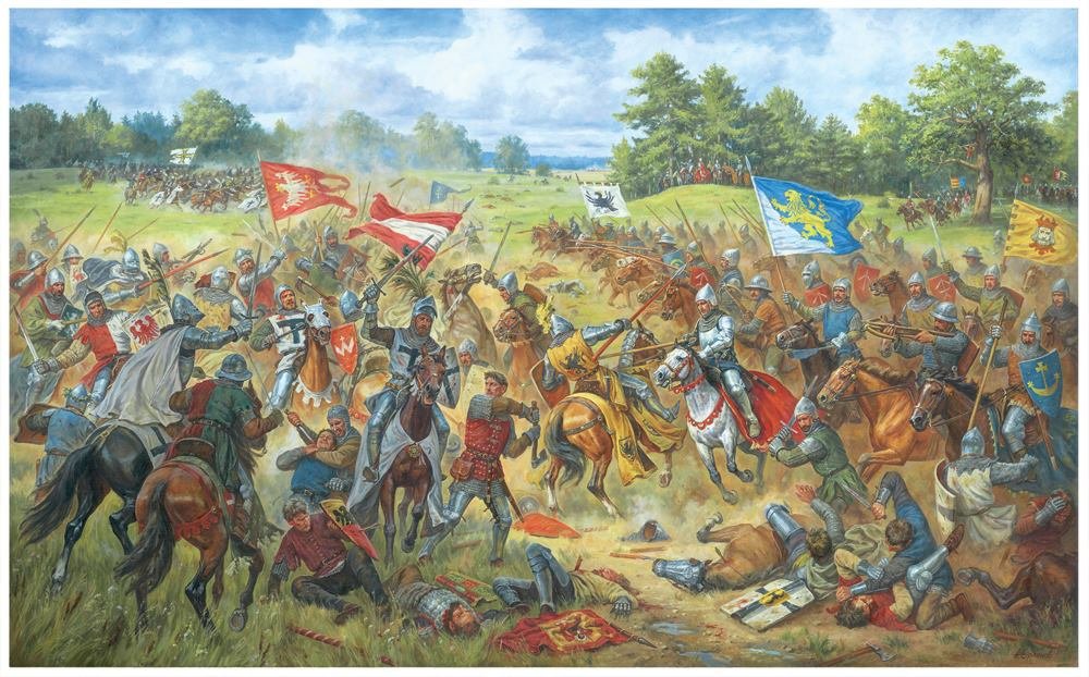 PetrykArte77040's tweet image. Today marks Ukrainian Statehood Day and the anniversary of the Battle of Grunwald – a victory of Polish and Lithuanian forces. A key date for the Baltic–Black Sea region.
Painting: Artur Orlionov. Galician banners at the Battle of Grunwald, July 15, 1410.