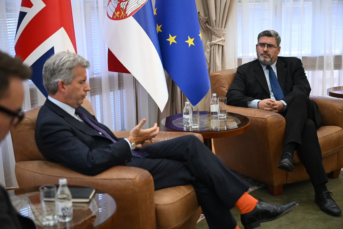 nstarovic's tweet image. Productive discussion with @EAFergusonUK @ukinserbia on bilateral cooperation. Grateful for UK support in Serbia’s EU membership reforms. 🇷🇸🇬🇧