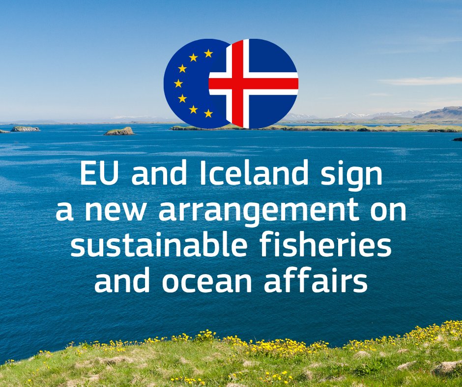 The 🇪🇺EU &amp; 🇮🇸Iceland sign new arrangement on fisheries &amp; ocean affairs, including:

✅Enhanced cooperation on fisheries, research &amp; marine conservation
✅An annual high-level dialogue between 🇪🇺 &amp; 🇮🇸
✅The commitment to protect the high-seas with #BBNJ

⬇️
europa.eu/!WjNhtm