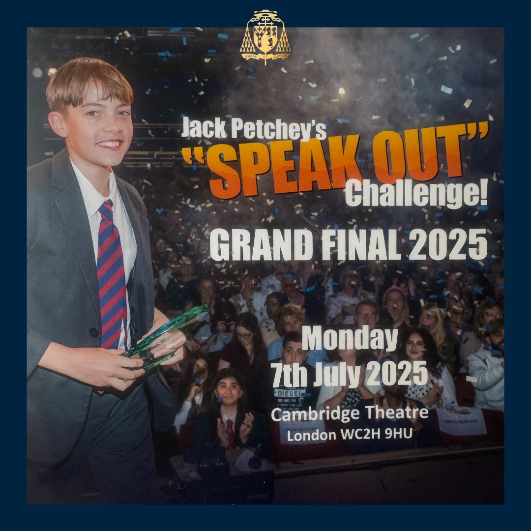 CardinalVaughan's tweet image. Well done to Fifth Form pupil, Toby Y, who returned to the stage in Jack Petchey's "Speak Out" Challenge as the 2024 Champion to judge this year's competition.