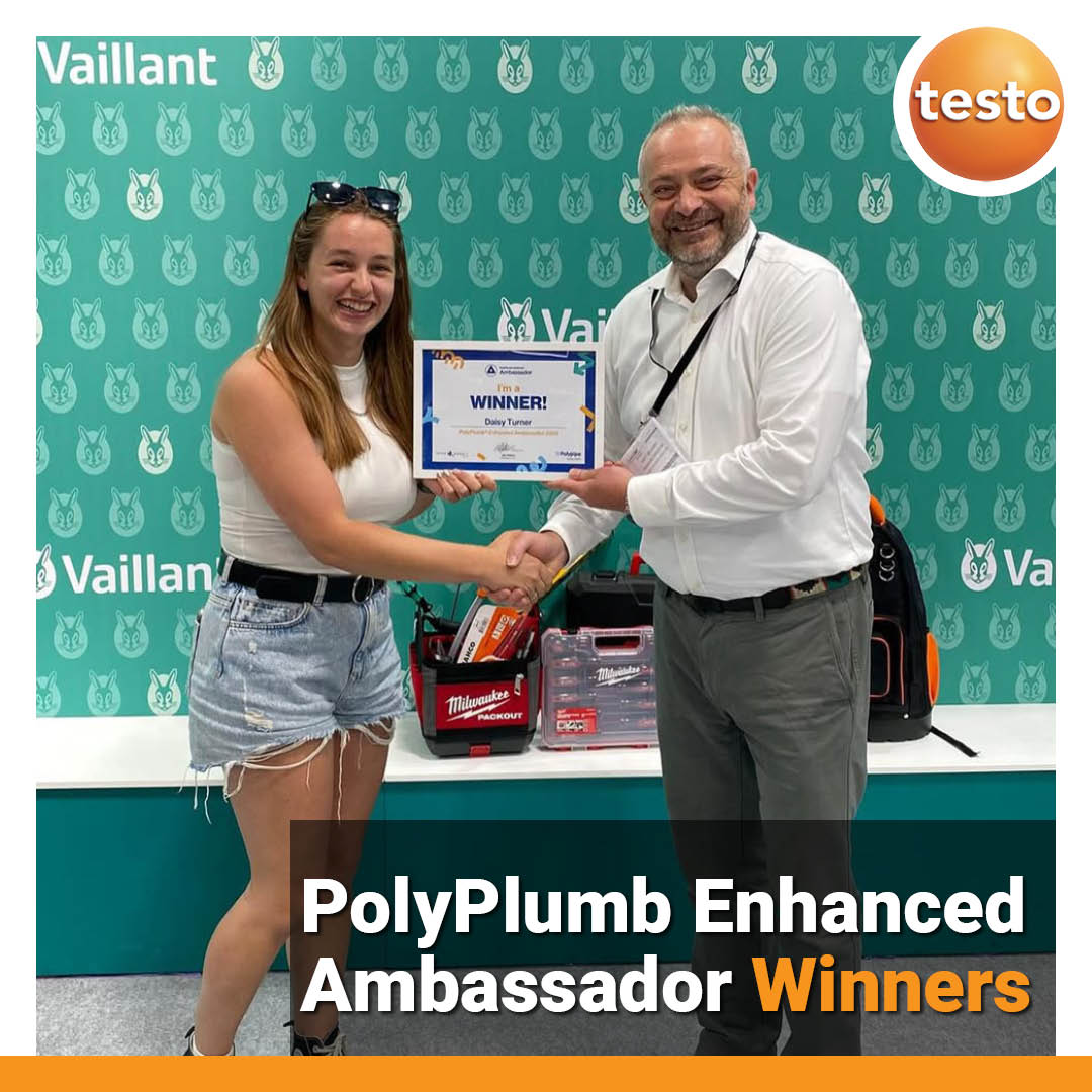 TestoLimited's tweet image. Congratulations to the new PolyPlumb Enhanced Ambassadors!
🏆Daisy Turner
🏆Meg Francis
We supplied lots of Testo goodies to make sure they hit the ground running! 💪
We can’t wait to see the impact Daisy and Meg will make! Stay tuned for more updates!
#PolyPlumb #Testo