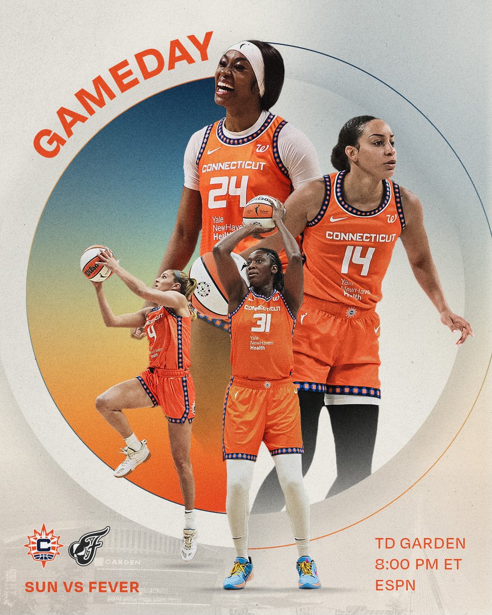 TONIGHT ☀️☘️  <a href="/ConnecticutSun/">Connecticut Sun</a> vs. <a href="/IndianaFever/">Indiana Fever</a>, 8:00 PM on <a href="/espn/">ESPN</a>