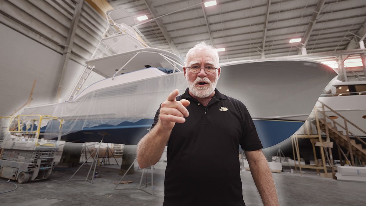 JarrettBay's tweet photo. In this Jarrett Bay Insider, we check in on Hull 68’s progress with structural glassing, interior liner work, and bridge surround prep. Plus, see how Hull 44’s Lobster House gets a fresh teak update. 
🎥 https://t.co/snkQXZmBWP https://t.co/I8bpEbvgnT