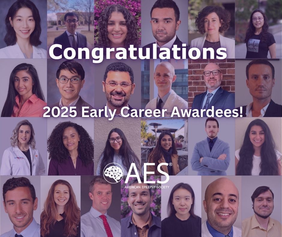 AmEpilepsySoc's tweet image. 🎉 Congrats to the 2025 AES Early Career Fellowship Awardees!
We&apos;re proud to support 26 rising stars in epilepsy research with $1.53M in funding across basic, translational, and clinical science.
Learn how AES supports the future of epilepsy research: buff.ly/GPCQccj