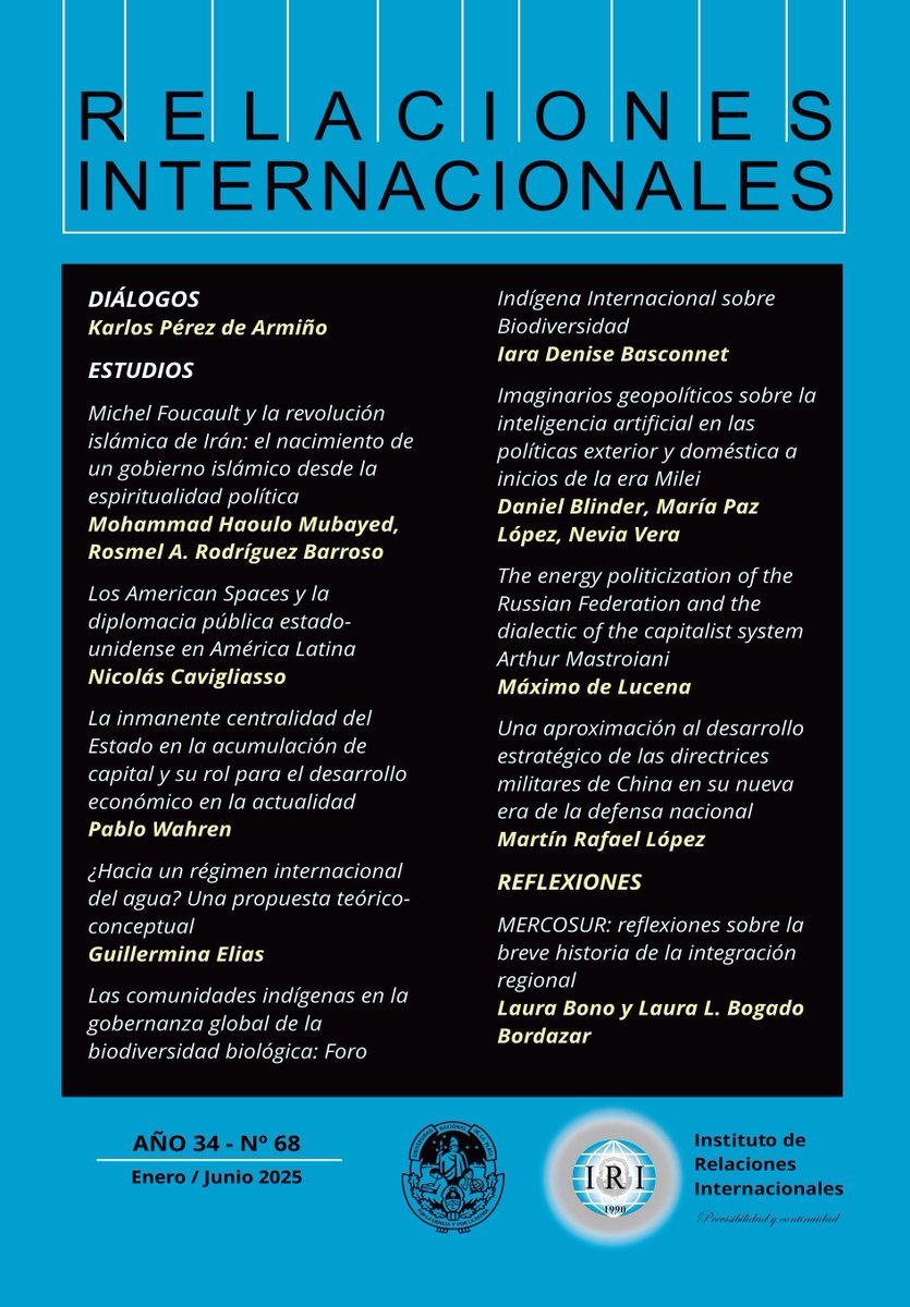 iriunlp's tweet photo. IRI INFORMA

Se encuentra disponible la edición Año 34 - N° 68 de la REVISTA RELACIONES INTERNACIONALES

https://t.co/hLkxp8NiHW https://t.co/TUJgG0LwVD