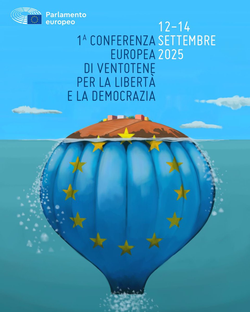 Parlamento europeo (@europarl_it) on Twitter photo 🔵Prima conferenza europea di Ventotene per la libertà e la democrazia
Premi Nobel e Sacharov, parlamentari UE, giornalisti, attivisti insieme per elaborare nuove strategie a difesa delle democrazie liberali dai rischi cui sono sottoposte.
Promosso da VP <a href="/pinapic/">Pina Picierno</a> e <a href="/Europarl_IT/">Parlamento europeo</a> 🔵Prima conferenza europea di Ventotene per la libertà e la democrazia
Premi Nobel e Sacharov, parlamentari UE, giornalisti, attivisti insieme per elaborare nuove strategie a difesa delle democrazie liberali dai rischi cui sono sottoposte.
Promosso da VP <a href="/pinapic/">Pina Picierno</a> e <a href="/Europarl_IT/">Parlamento europeo</a>