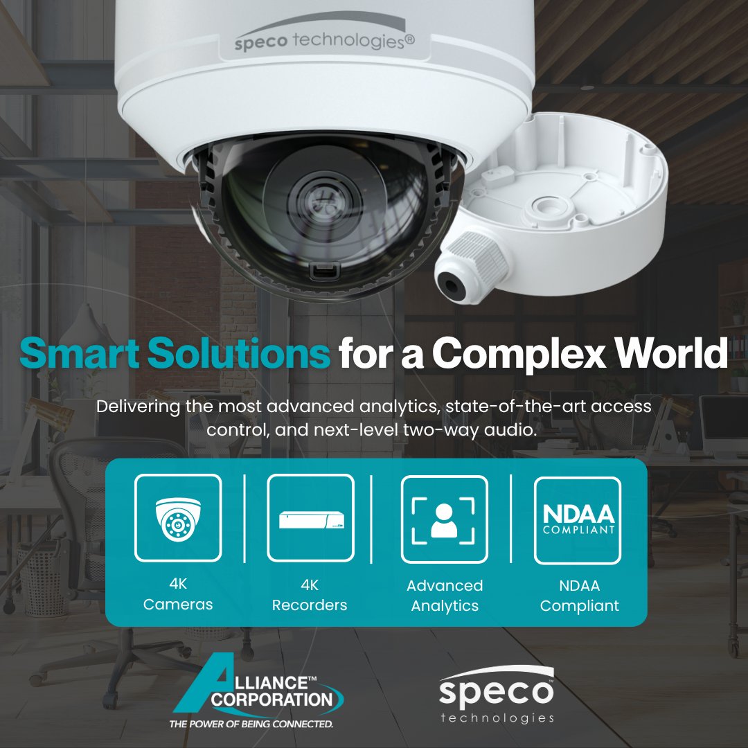 Smarter surveillance starts with Speco Technologies - trusted video &amp; access control solutions.

✅ AI analytics
✅ Easy NVR setup
✅ IP &amp; HD-Coax
✅ NDAA-compliant
Proudly distributed by Alliance Corporation.
🔗 alliancecorporation.ca/manufacturer/s…
 #SecuritySolutions