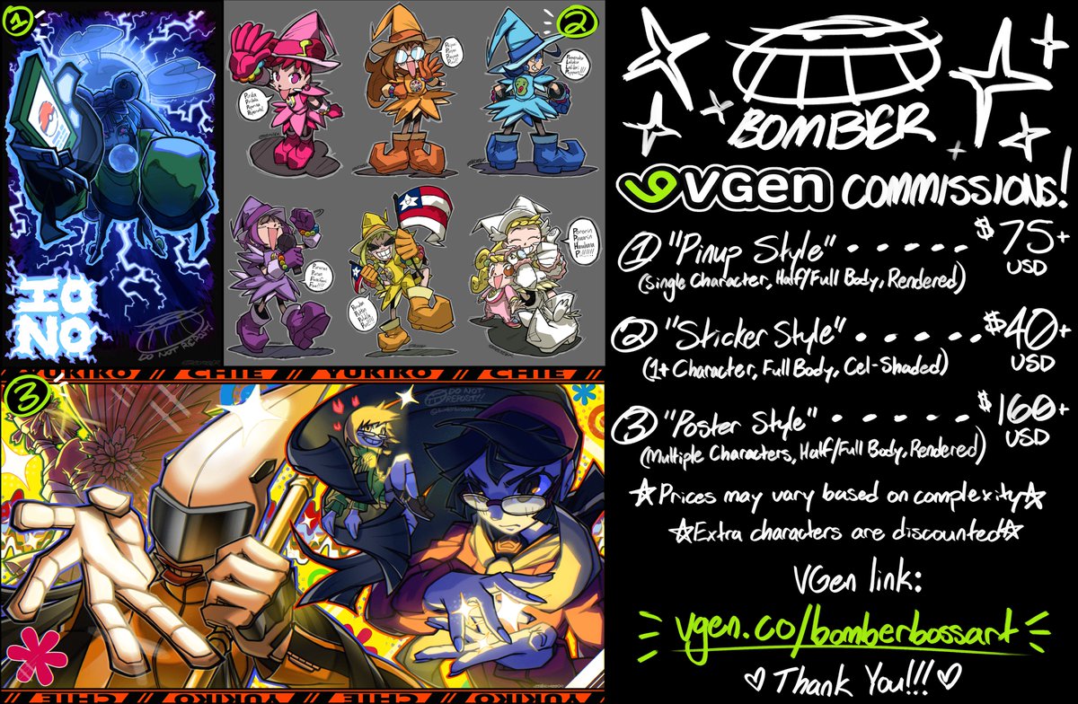 bomberbossart's tweet image. COMMS ARE OPEN ON VGEN!!! Link is available in my bio.
Thank you, and it's a pleasure doing future business with you!! :)
#VGenOpen #VGenComm