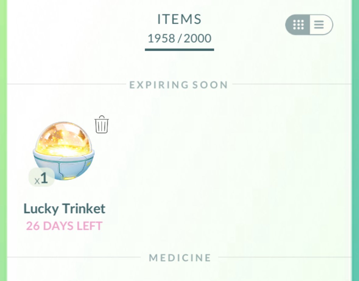 Alright… who am I going to use my lucky trinket on this month?