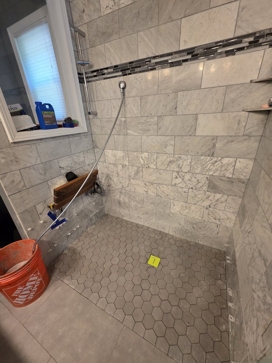 Alright Alright..layout n cuts done ✔️  new to mix mortar and install
