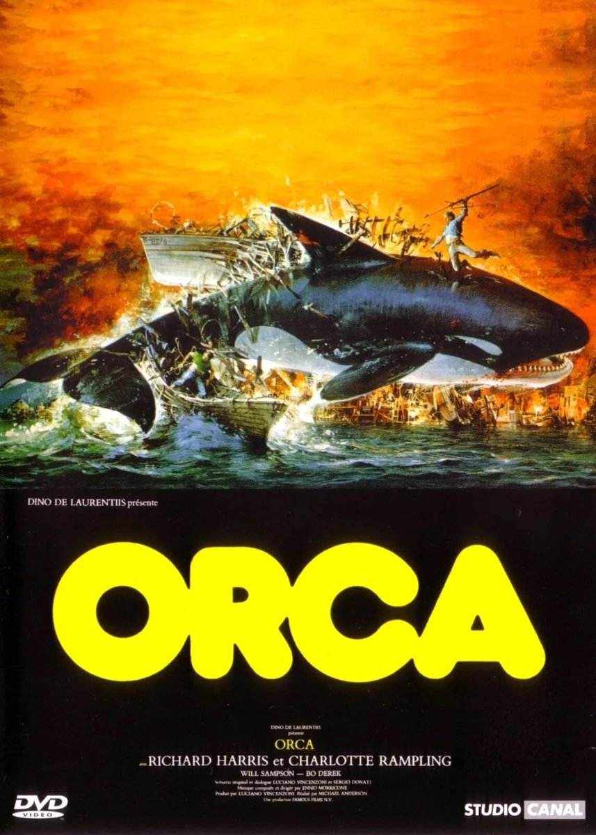 With all the talk about the 50th anniversary of “Jaws”, today marks the 48th anniversary of the “Jaws” ripoff, “Orca”, starring the late, great Richard Harris.  In all honesty…it’s not that bad of a movie.