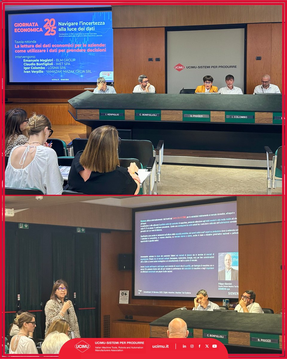 📊📉 Sono state una quarantina le imprese che questo pomeriggio hanno raggiunto la sede di #UCIMU per partecipare alla 𝗣𝗿𝗶𝗺𝗮 𝗚𝗶𝗼𝗿𝗻𝗮𝘁𝗮 𝗘𝗰𝗼𝗻𝗼𝗺𝗶𝗰𝗮 dedicata al settore della macchina utensile e riservata alle associate.

#giornataeconomica #ucimu #dati #economia