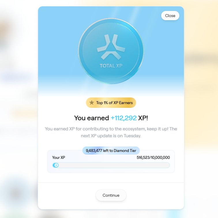 This is how much XP I get every week for holding $100k+ in $ABSTER