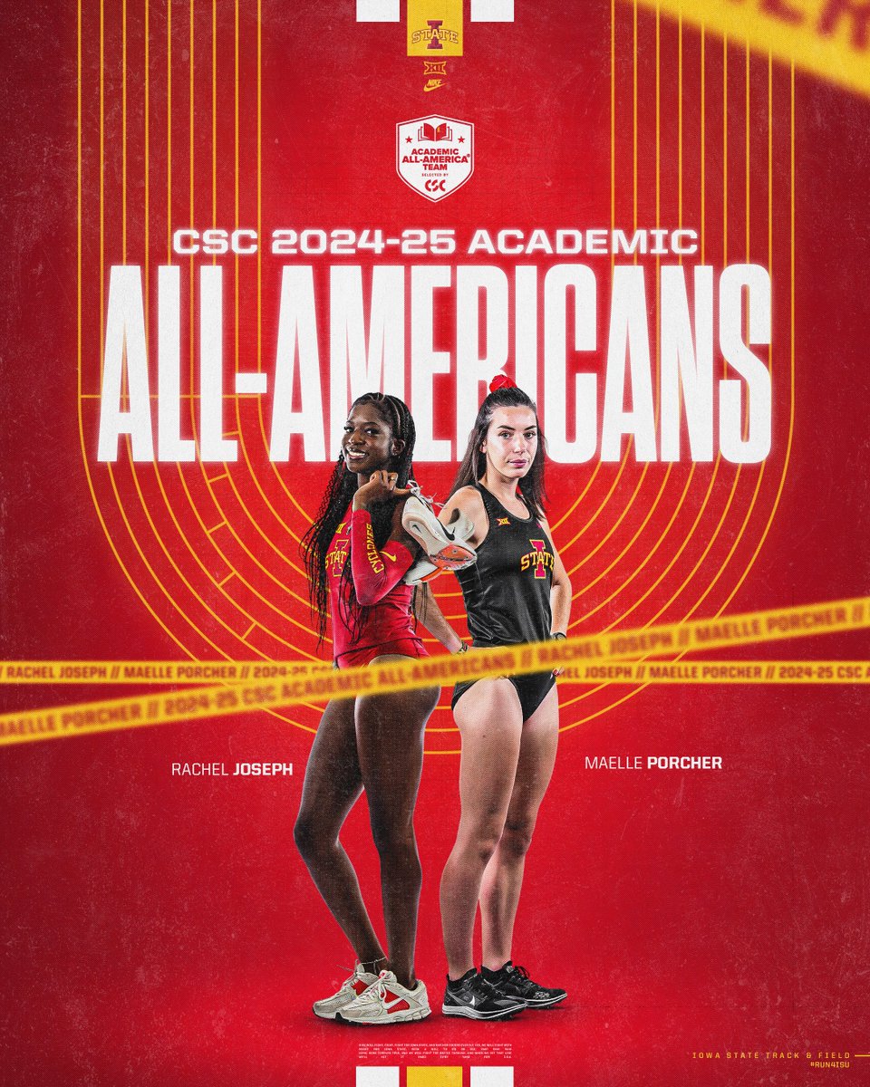 CycloneTrackXC's tweet image. Academic All-Americans.
Congrats, Rachel & Maelle!
tinyurl.com/yvgfmqoa