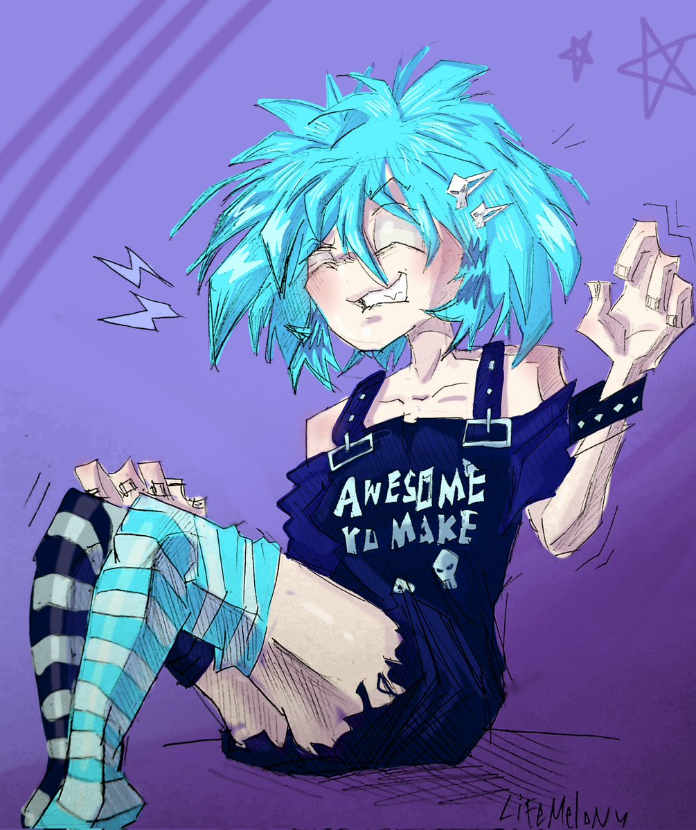LifeMelon1's tweet image. Art trade with @SouthLeoniex !! Happy to draw this epic redesign....

Tradicional sketch w digital colo

#2000s #scenegirl #arttrade