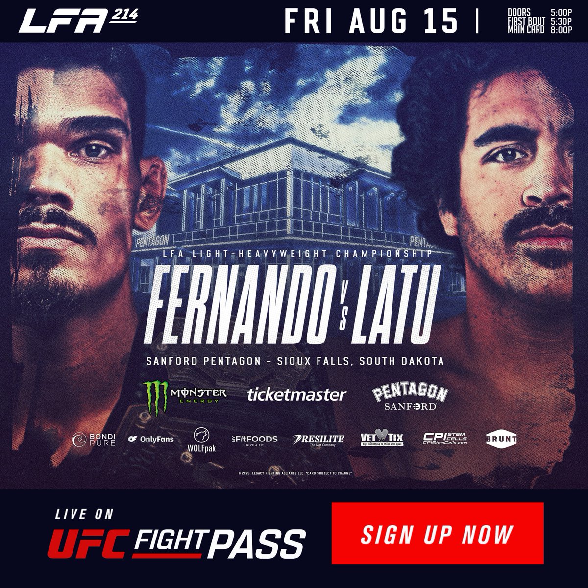 sanford_complex's tweet image. JUST IN: The MMA is returning to the Sanford Pentagon on Friday, August 15 with a card from Legacy Fighting Alliance.
To buy tickets or learn more about this event, visit: bit.ly/4jVjAJK