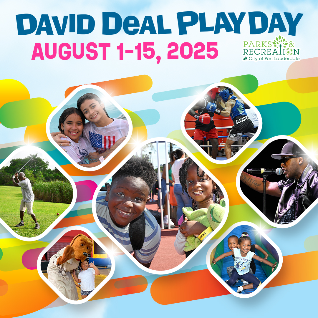 Get ready, Fort Lauderdale! 🎉 The 71st Annual David Deal Playday is almost here, and that means a week-long summer celebration featuring a golf tournament, teen night, boxing tournament, swimming, and a family day! 🙂 Info: parks.fortlauderdale.gov/playday.

#WeAreFTL @ftlcitynews