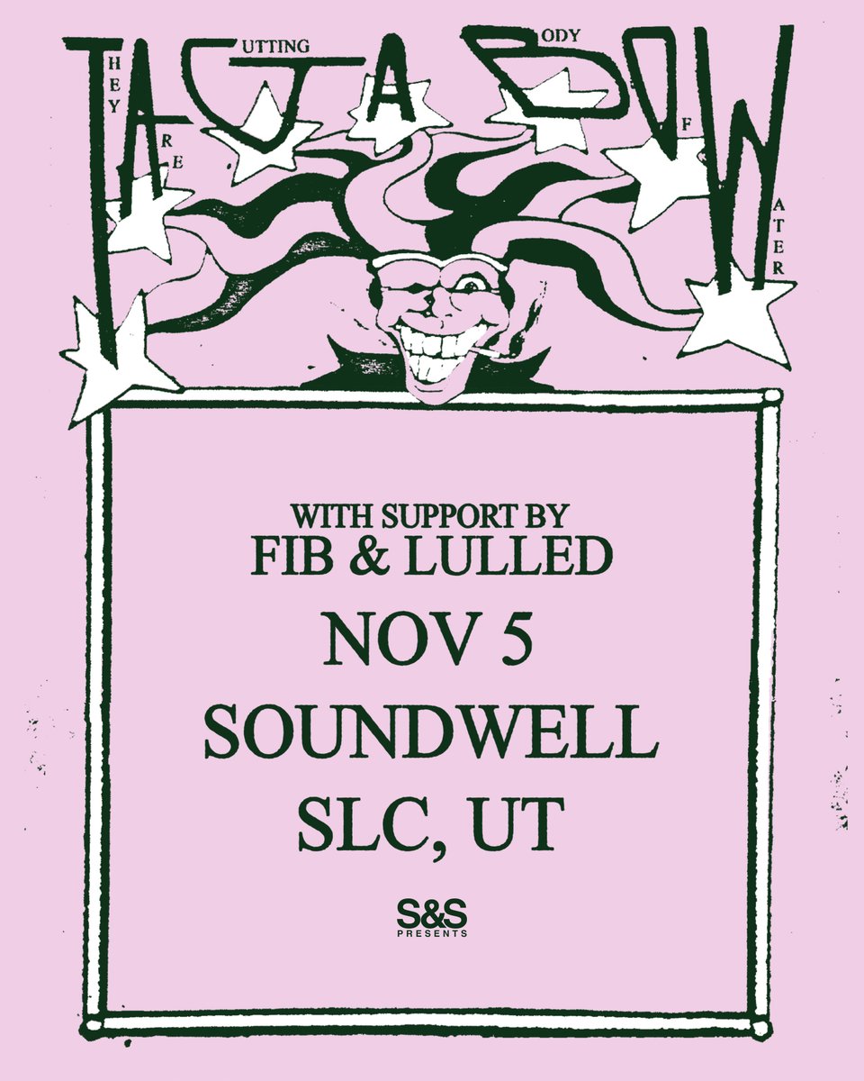Soundwell (@soundwellslc) on Twitter photo NEW SHOWS ADDED📣
9.27 - <a href="/aurorawavemusic/">aurorawave</a> Album Release Tour (On Sale FRI @ 10AM MT)
Head to <a href="/ReggaeRiseUp/">Reggae Rise Up</a>'s page to Enter to WIN Tickets!
11.05 - <a href="/tagabowPHL/">theyareguttingabodyofwater</a> (On Sale FRI @ 10AM MT)
Save the dates!📍
Tickets @ SoundwellSLC.com 🎶
#SoundwellSLC #ReggaeRiseUp #LNE NEW SHOWS ADDED📣
9.27 - <a href="/aurorawavemusic/">aurorawave</a> Album Release Tour (On Sale FRI @ 10AM MT)
Head to <a href="/ReggaeRiseUp/">Reggae Rise Up</a>'s page to Enter to WIN Tickets!
11.05 - <a href="/tagabowPHL/">theyareguttingabodyofwater</a> (On Sale FRI @ 10AM MT)
Save the dates!📍
Tickets @ SoundwellSLC.com 🎶
#SoundwellSLC #ReggaeRiseUp #LNE