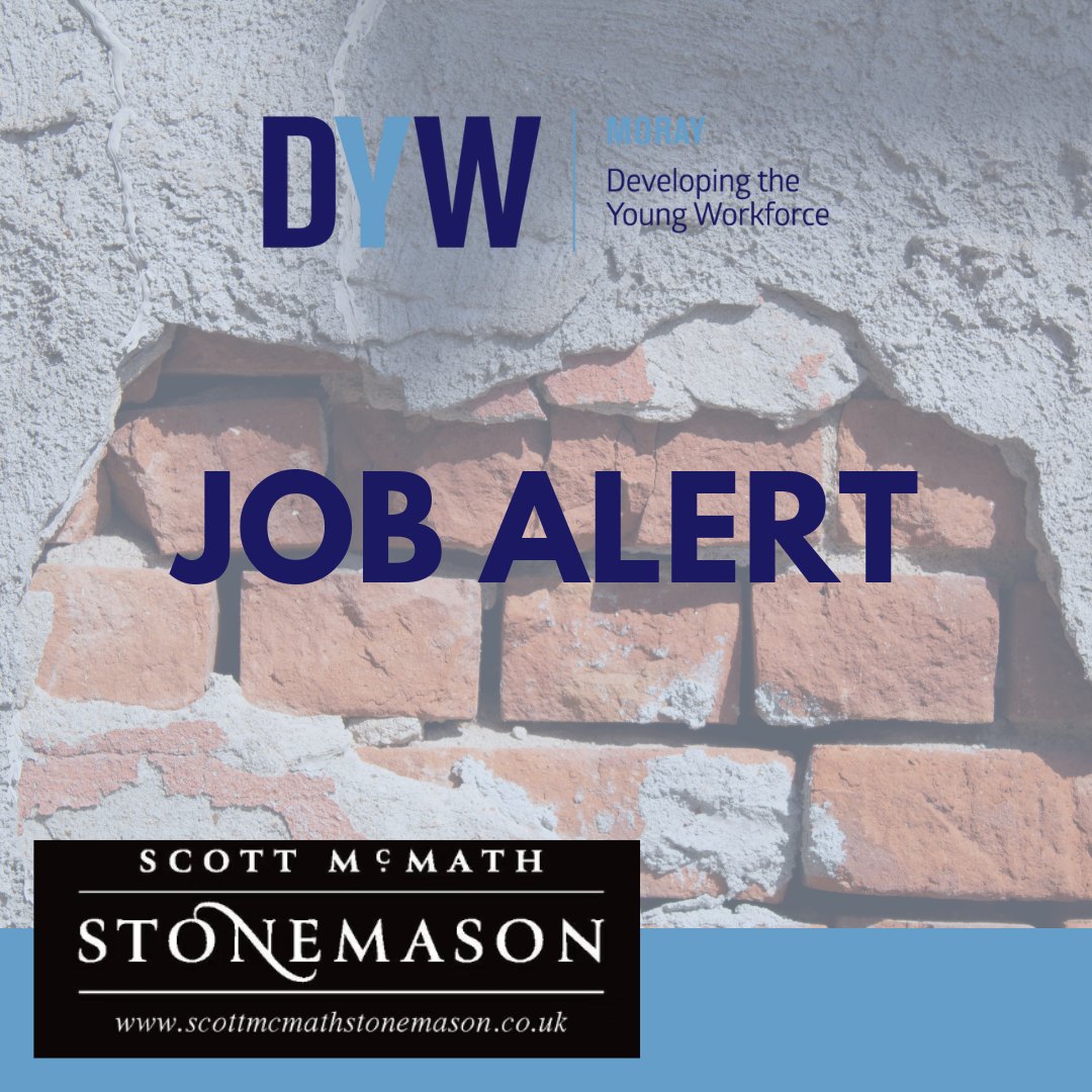 DYWMoray's tweet image. 🤩 APPRENTICESHIP OPPORTUNITY🤩
Scott McMath Stonemason are looking to recruit an Apprentice Stonemason to join the team in Elgin!
📆 Apply by Thursday 31st July 2025- dywmoray.co.uk/jobs/
#MorayApprenticeships #MorayApprenticeshipJobs