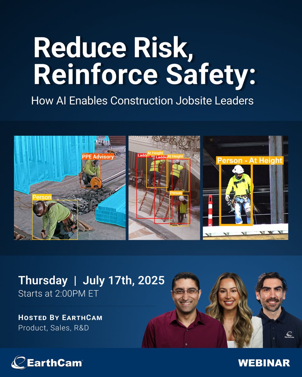 🚨 Just a Few Days Away!

Don’t miss our webinar this Thursday, July 17th! See how EarthCam’s AI tools are helping project leaders boost jobsite safety, minimize risk, and make smarter decisions, faster.

🔗 Reserve your spot now: bit.ly/3T7M1JB
